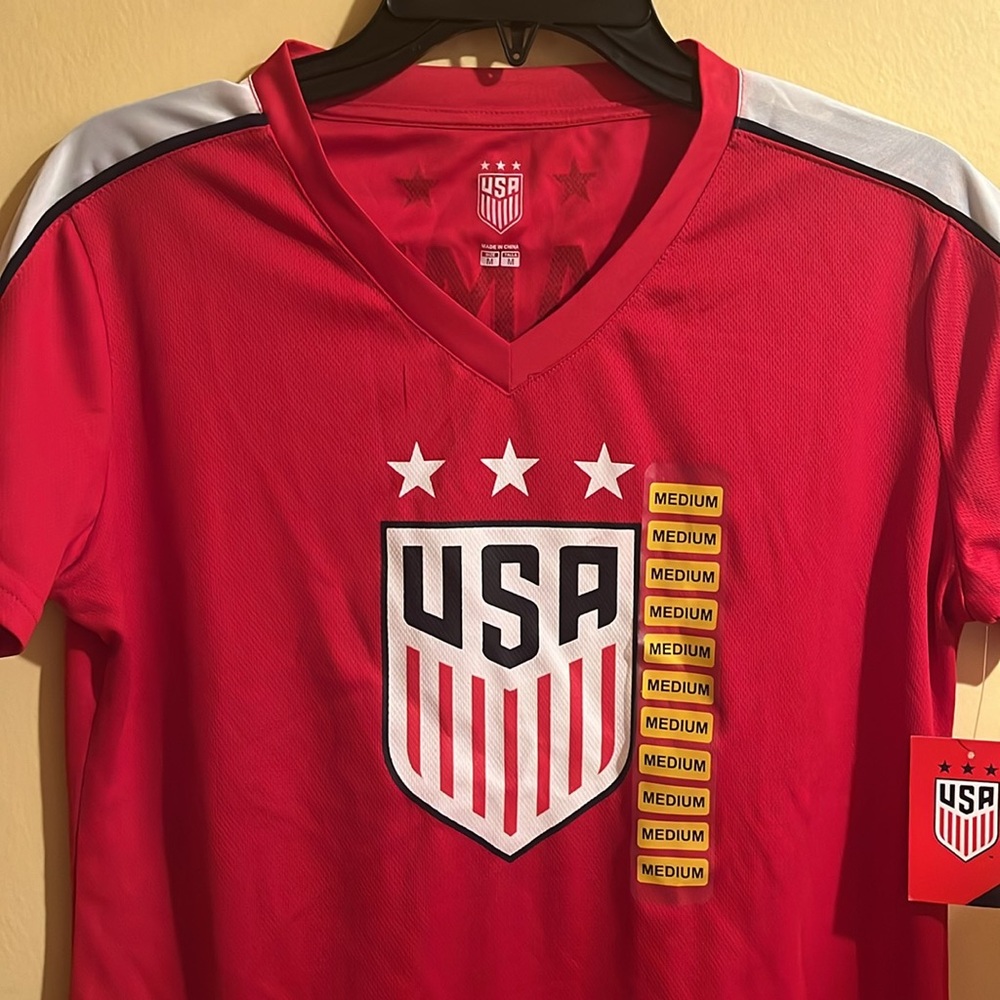 Jersey USA soccer blue size Medium color Red #9 - Picture 2 of 4